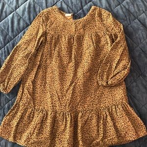 Gap girls corduroy leopard print dress